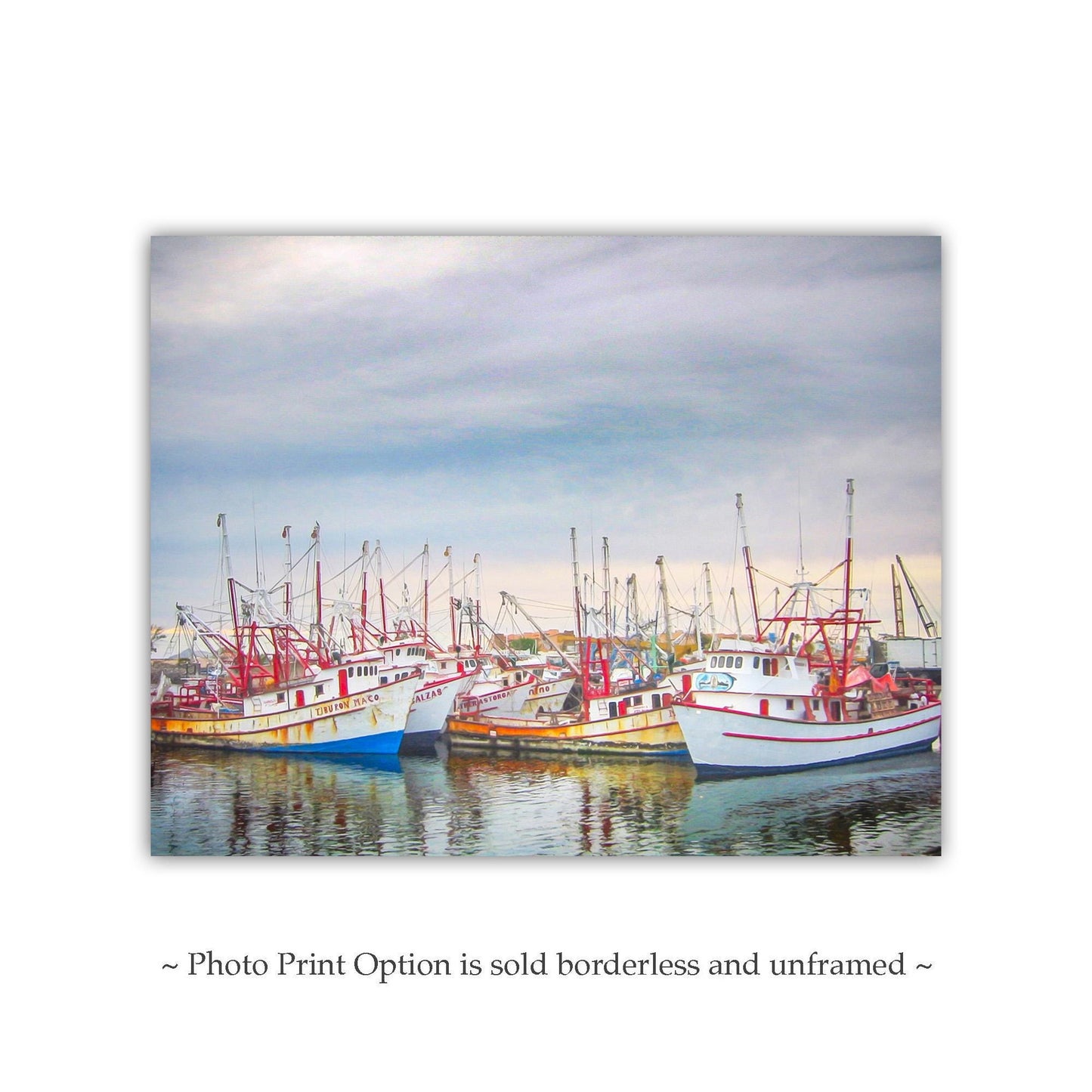 Puerto Peñasco Rocky Point Mexico Fishing Boats Artwork Print