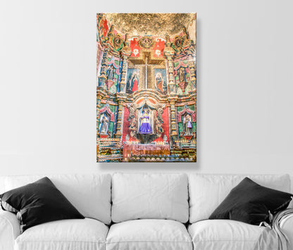 San Xavier del Bac Spanish Colonial Mission Church Interior Art