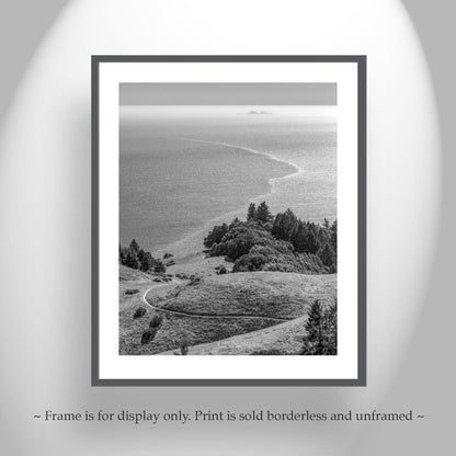 Mount Tamalpais Marin County California Black and White Art