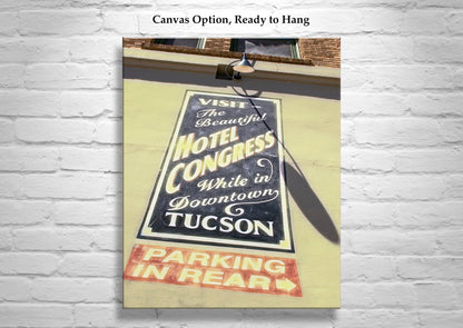 Hotel Congress Tucson Arizona Art Print as Wall Decor