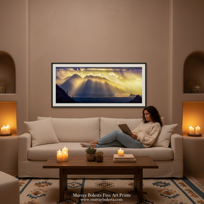 Tucson Arizona Santa Catalina Mountain Sunrise Panoramic Art Print