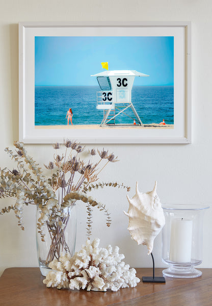 Southern California Beach Lifeguard Tower at San Diego Art Print