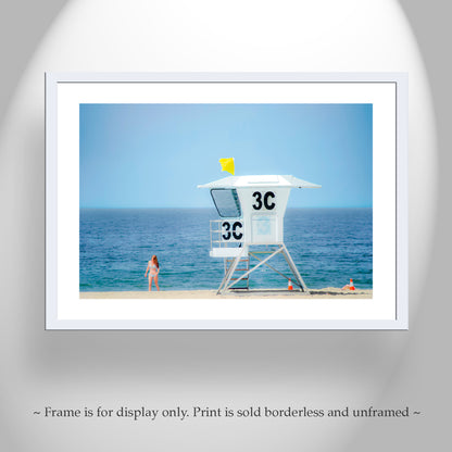 Southern California Beach Lifeguard Tower at San Diego Art Print