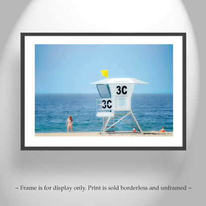 Southern California Beach Lifeguard Tower at San Diego Art Print