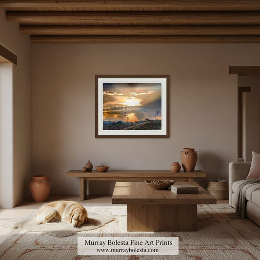 Desert Sunset Storm Cloud Wall Art - Tucson Arizona Monsoon Photography Print