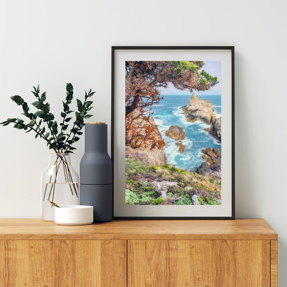 Point Lobos Ocean Waves Artwork | Carmel by the Sea Vertical Wall Art