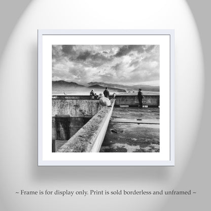 acifica Pier Coastal Wall Art – Unique Black and White Photography