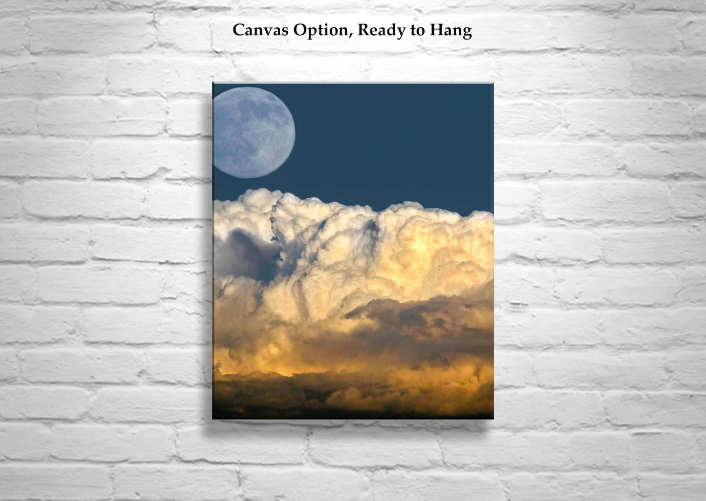 Moon Art Storm Cloud Art Print with Tucson Arizona Monsoon