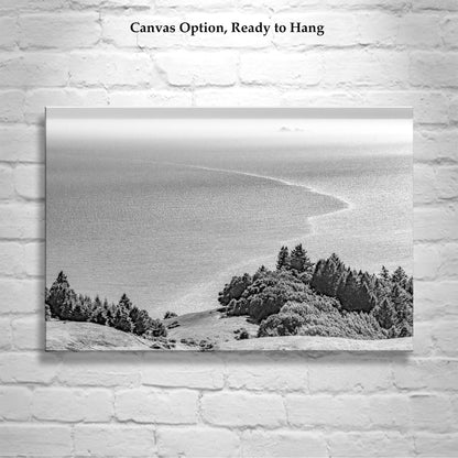 Mount Tamalpais Black and White Print – California Coast Art