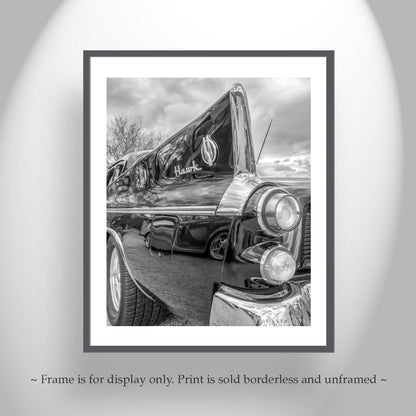Studebaker Hawk Car Art Print – Black & White Automotive Wall Decor