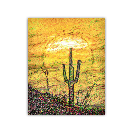 Arizona Art | Desert Saguaro Cactus Sunset | Southwest Wall Decor