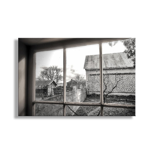 Empire Ranch Sonoita Arizona Black and White Old Adobe Barn Picture
