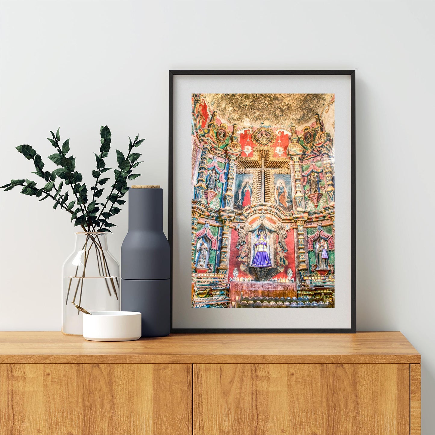 San Xavier del Bac Spanish Colonial Mission Church Interior Art
