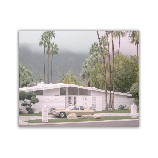 Palm Springs Midcentury Modern Home With Vintage Maserati SM Art Print