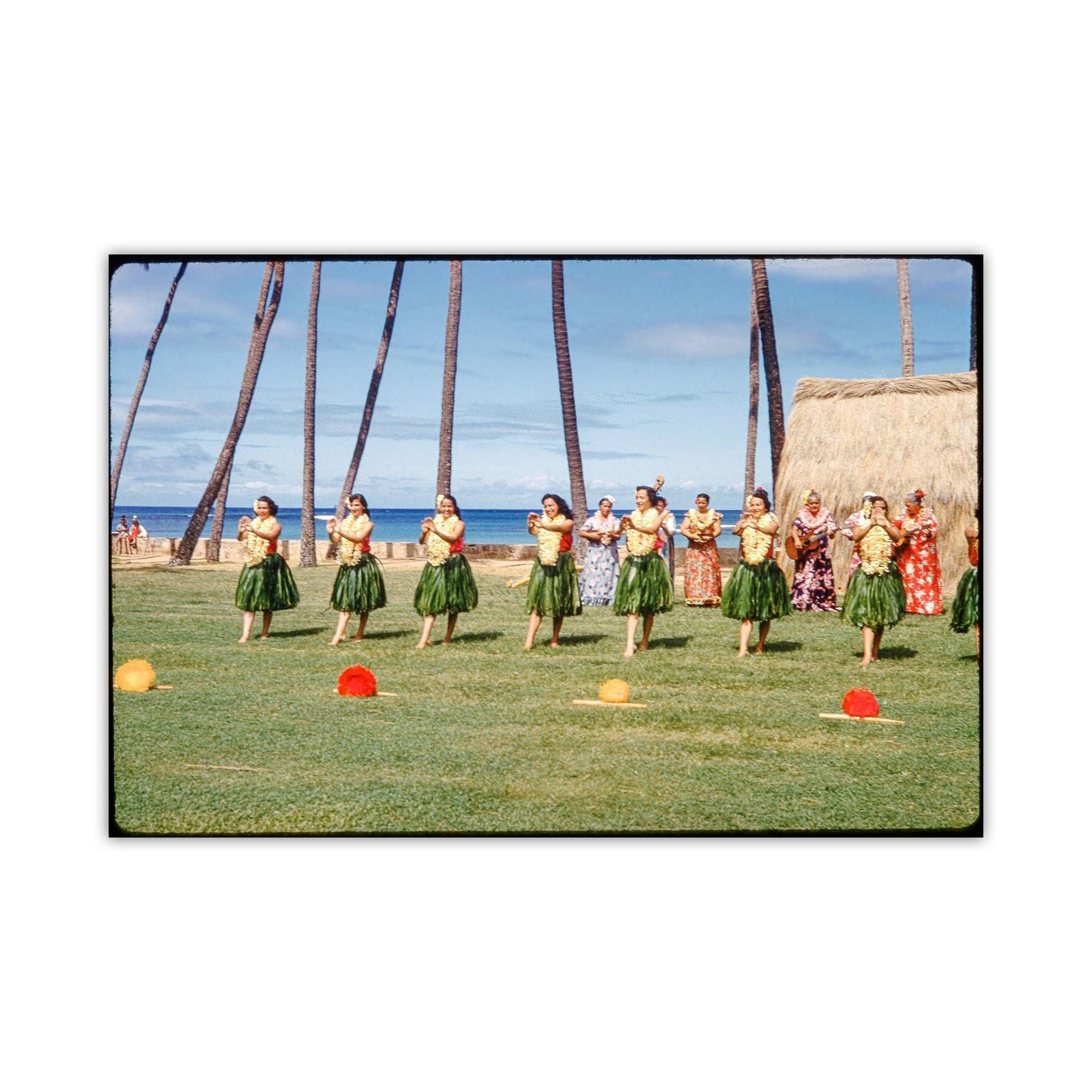 Hawaii Vintage Photograph of Hula Dancers