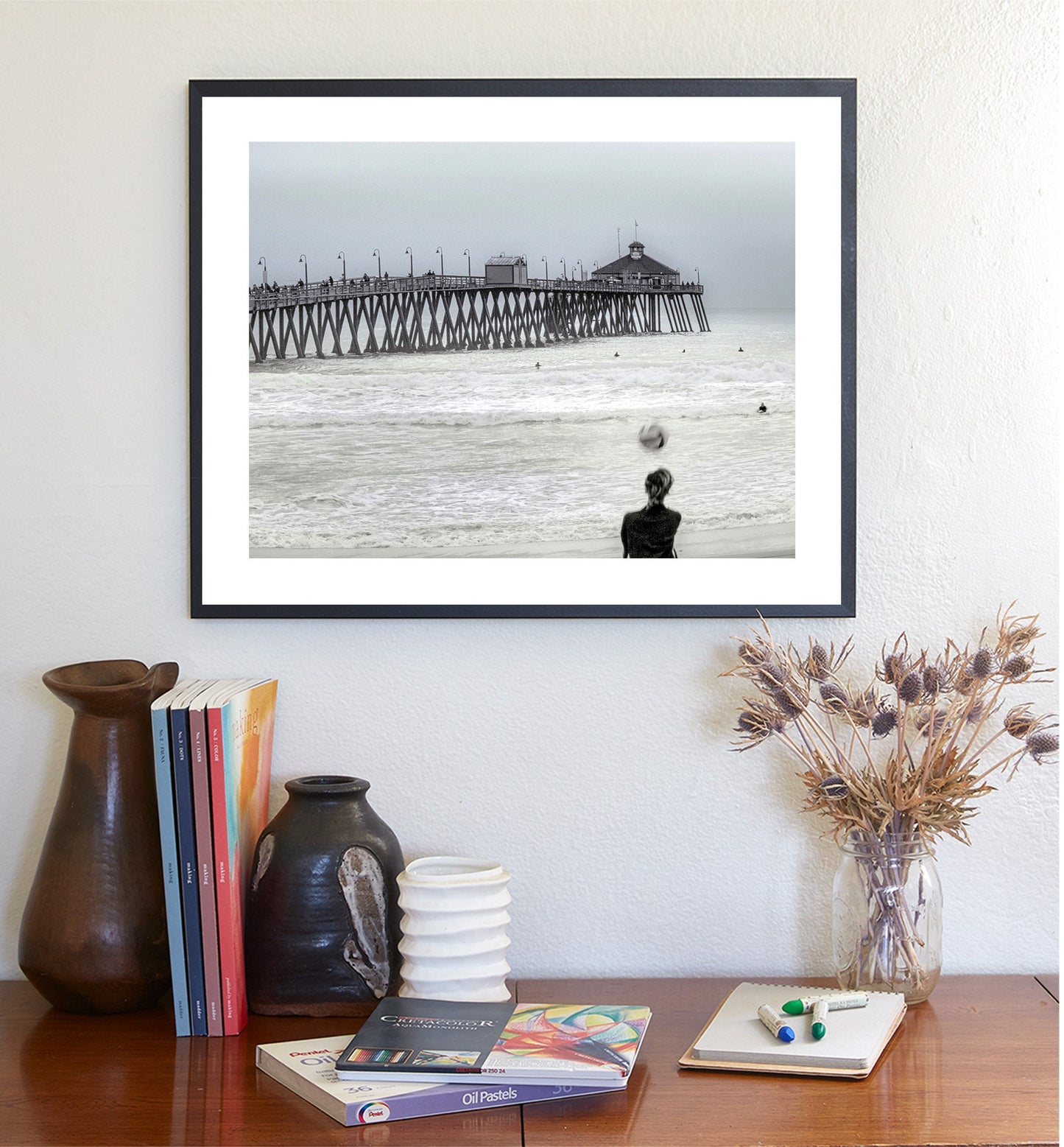 Imperial Beach Volleyball Art Print | San Diego Ocean Pier Photography | Southern California Beach Sports Wall Decor Gift for Home or Office