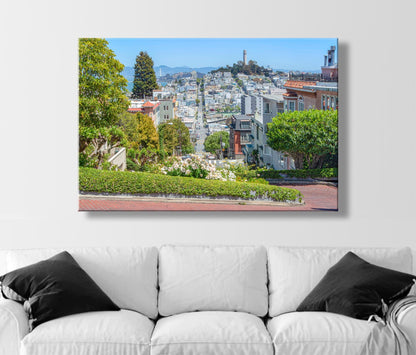 Lombard Street & Coit Tower San Francisco Cityscape Wall Art