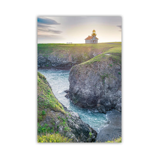 Point Cabrillo Lighthouse Painterly Art – Mendocino Coast Print