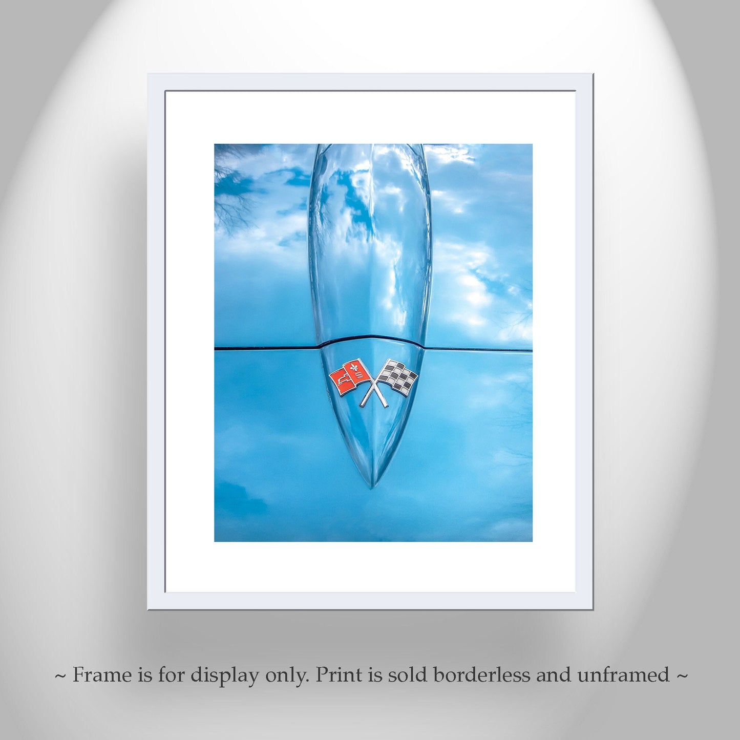 Old Corvette Picture as Automobile Art for Home or Garage