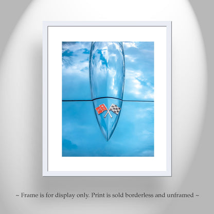 Old Corvette Picture as Automobile Art for Home or Garage