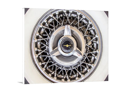 Ford Thunderbird Car Art with Vintage Wheel Covers Set of 3 Prints
