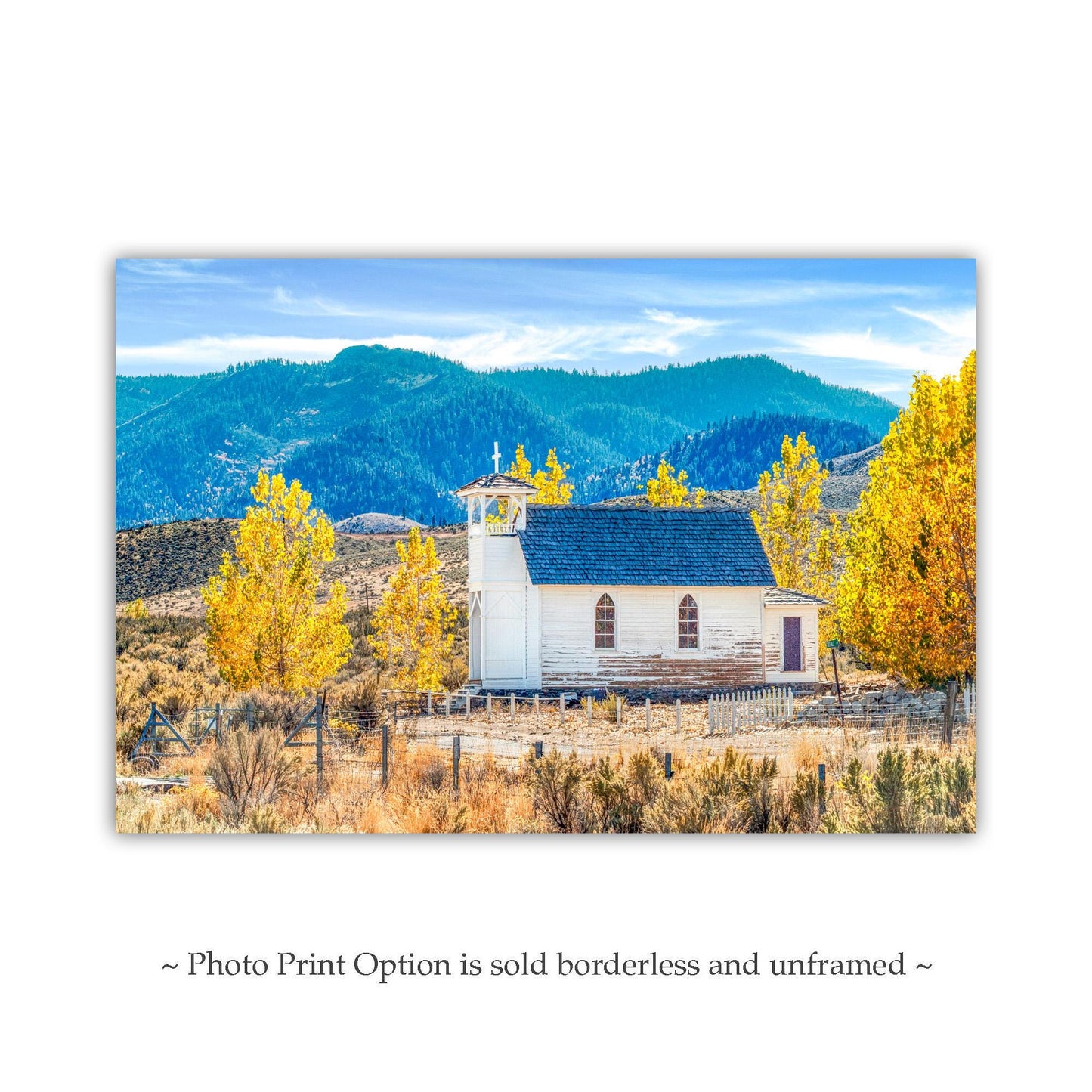 Country Church in Northeast California – Autumn Fine Art Photo Print