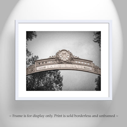 Sather Gate | Black and White University of California Berkeley Gift