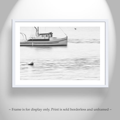 Tomales Bay Fishing Boat Art Print | Point Reyes California Nautical Wall Decor