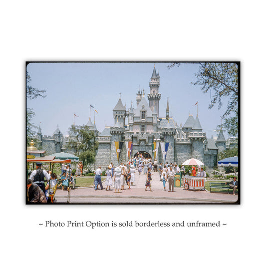 Vintage Disneyland Photograph with Sleeping Beauty Castle
