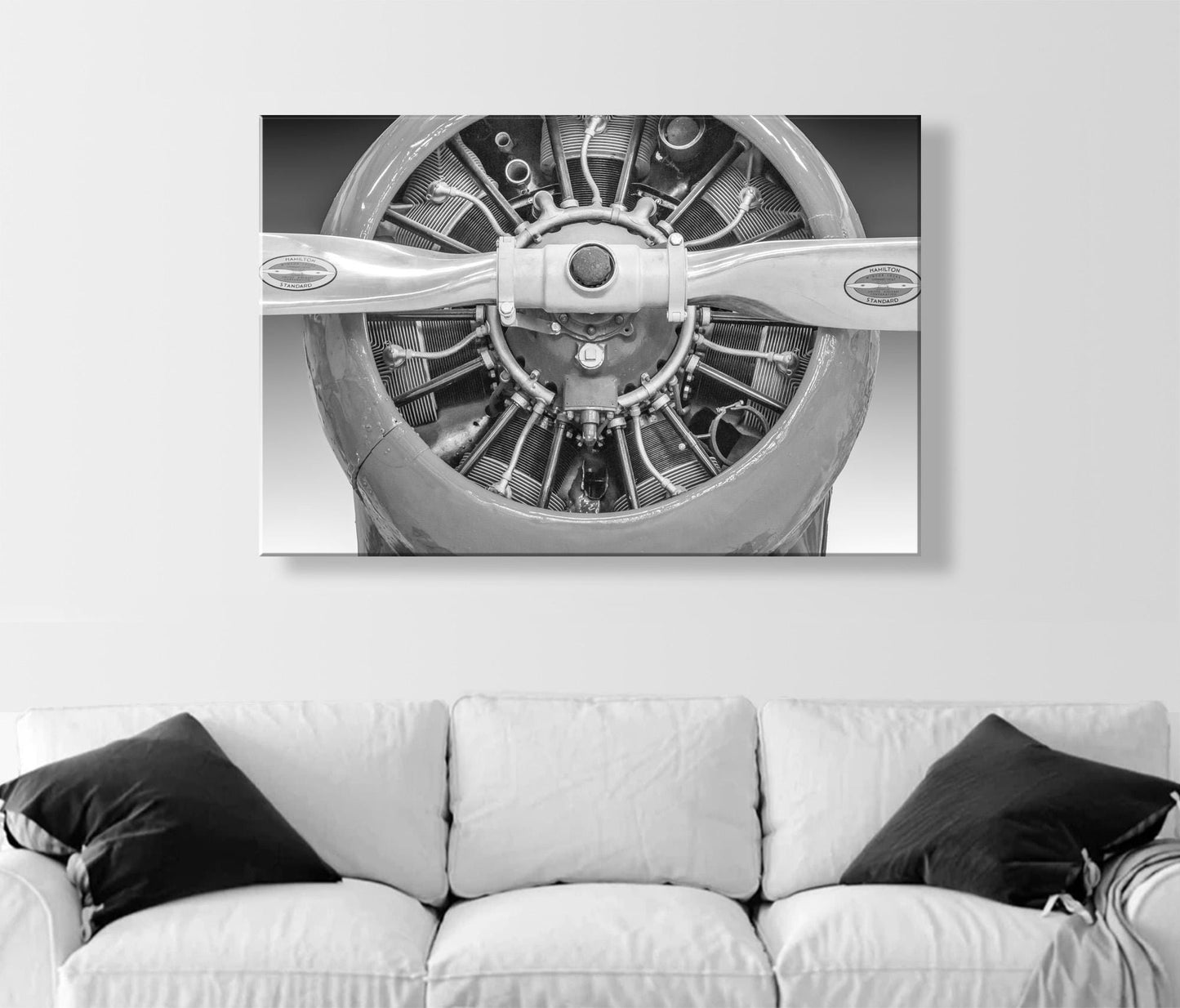 Framed Vintage Biplane Wall Decor – Gift for Pilot, Ready to Hang Art