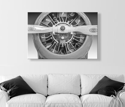 Framed Vintage Biplane Wall Decor – Gift for Pilot, Ready to Hang Art