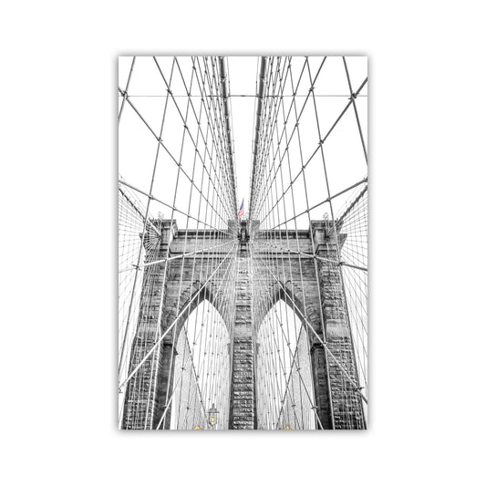 Brooklyn Bridge Photo Print in Black and White | New York City Wall Decor for Home or Office
