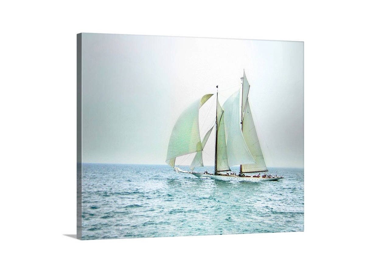 Sailboat Photography Print with Schooner on Pacific Ocean at San Diego Southern California
