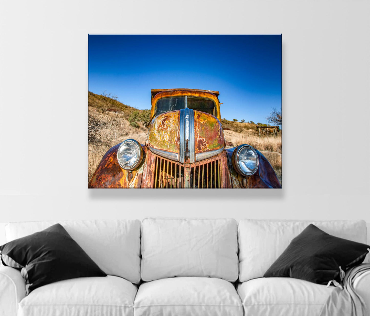 Old Ford Truck Picture as Rustic Ranch Wall Art by Murray Bolesta