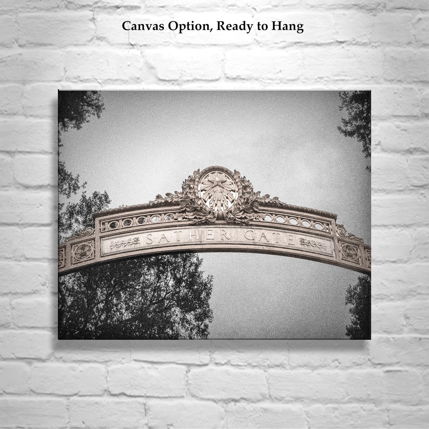 Sather Gate | Black and White University of California Berkeley Gift