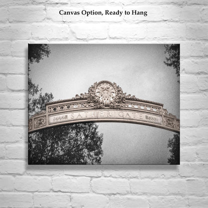 Sather Gate | Black and White University of California Berkeley Gift