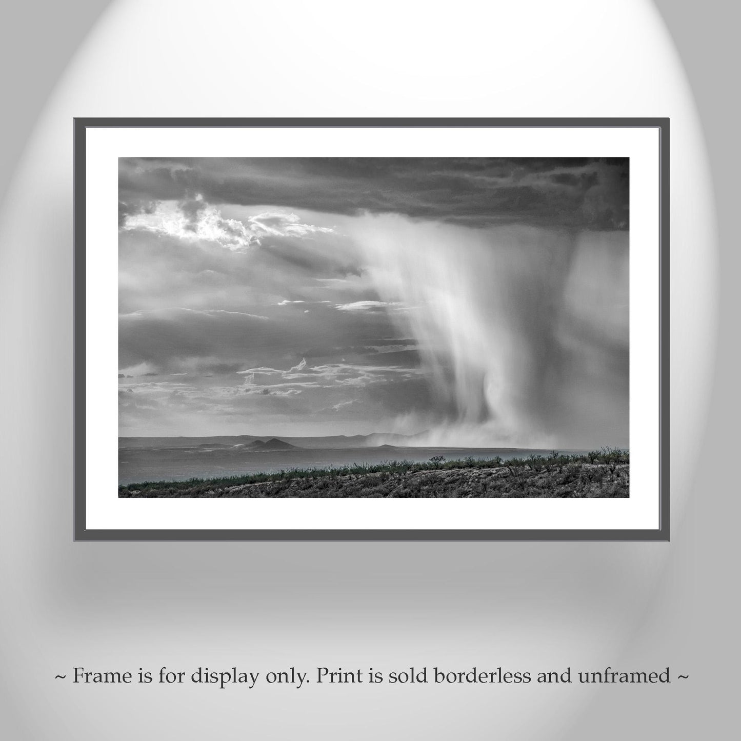 Southwestern Monsoon Rain Storm Wall Art – Arizona Black & White Art
