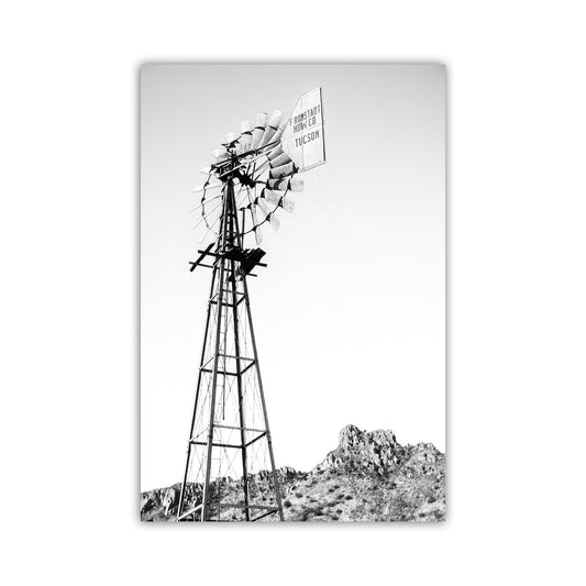 Windmill Art Print – Rustic Tucson Az Landscape Wall Decor