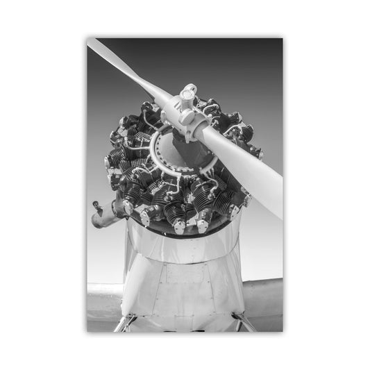 Crop Duster Vintage Airplane Wall Decor | Pilot Gift in Black and White