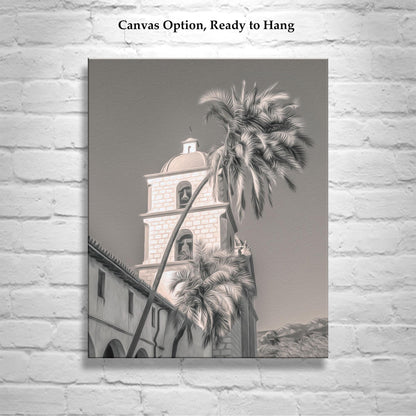 Santa Barbara California Mission Photography Art Print