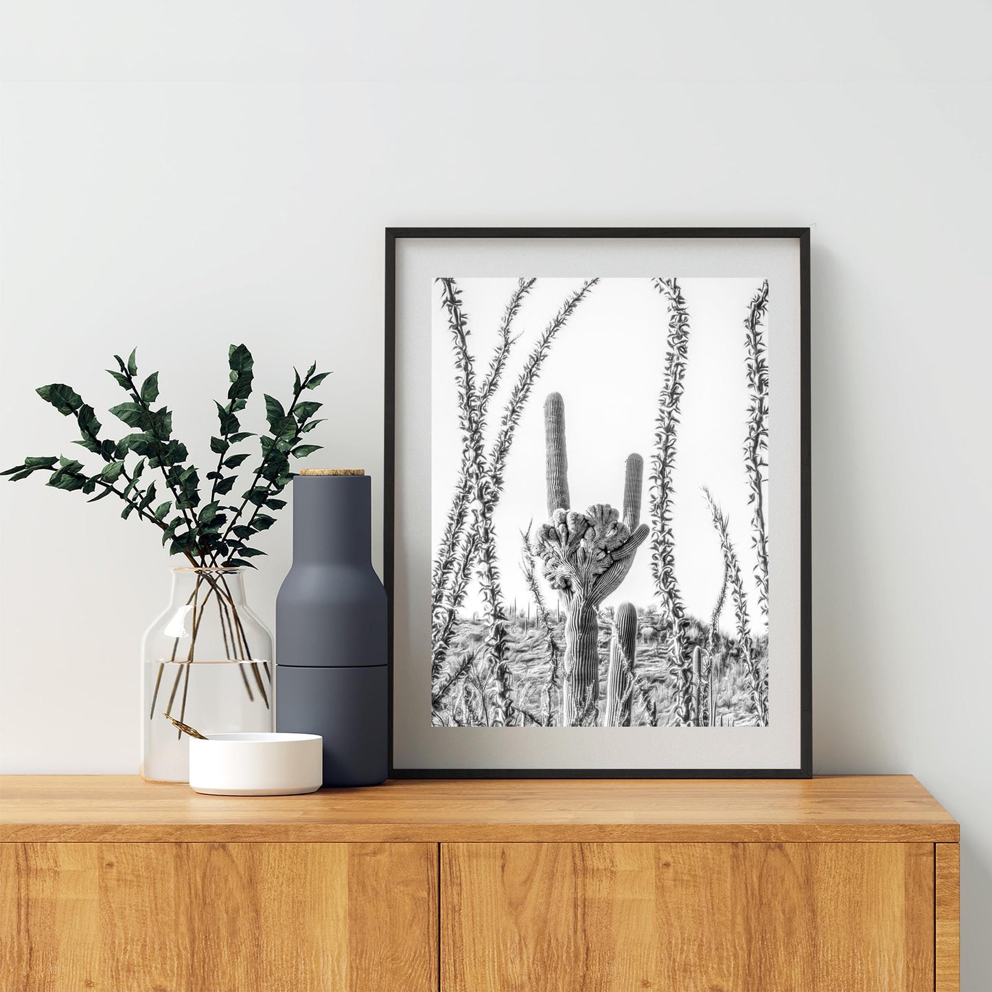 Crested Cactus and Ocotillo Desert Art Art Tucson Arizona