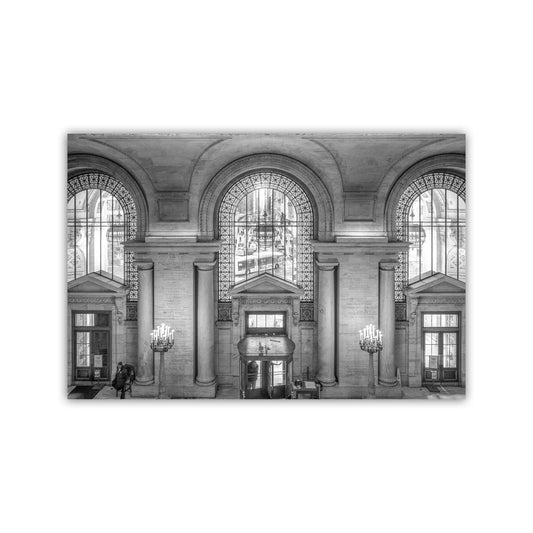 New York City Public Library Fine Art Print in Black and White