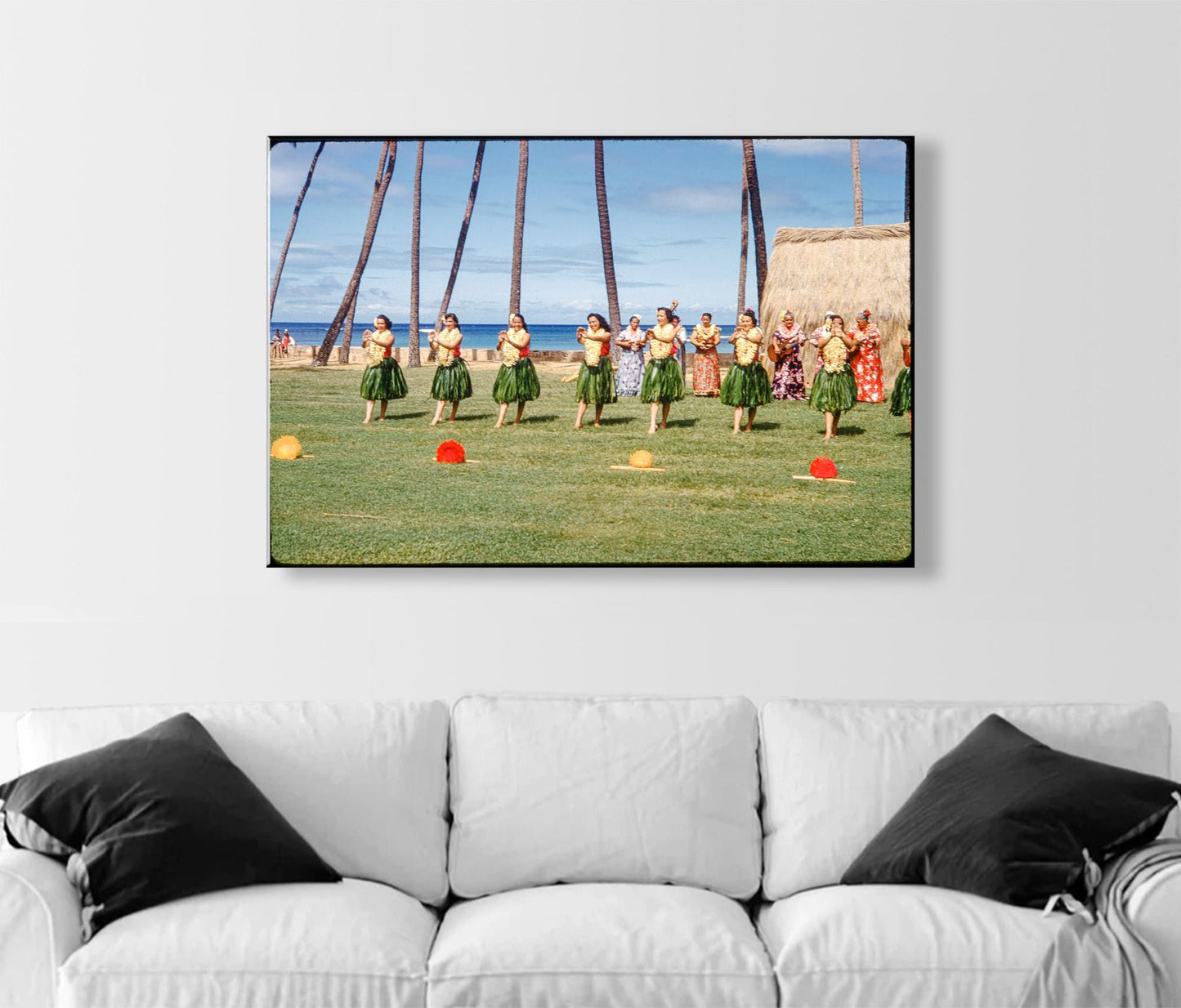Hawaii Vintage Photograph of Hula Dancers
