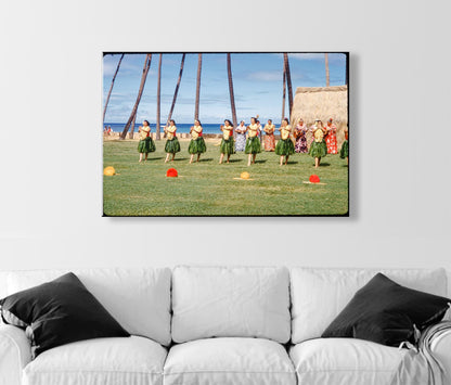 Hawaii Vintage Photograph of Hula Dancers