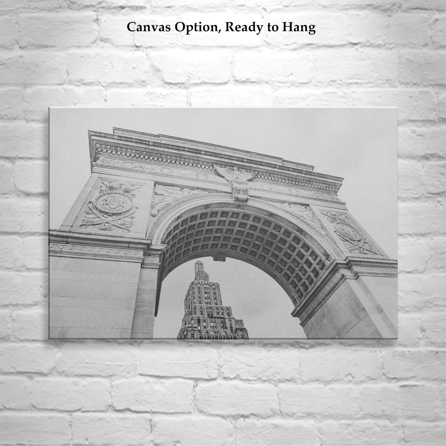 NYU Merch Washington Square Arch Art Print in Black and White