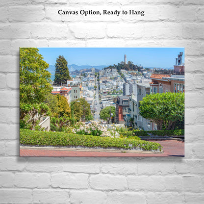 Lombard Street & Coit Tower San Francisco Cityscape Wall Art