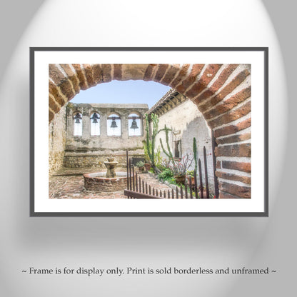 San Juan Capistrano Mission California Art Photograph | Historic Adobe Church Picture from Old California
