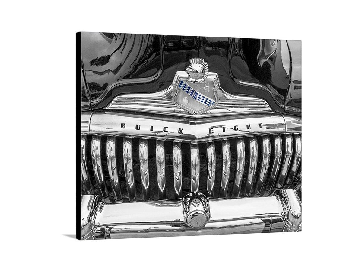 Buick Roadmaster Black & White Car Photo Wall Art for Home or Garage
