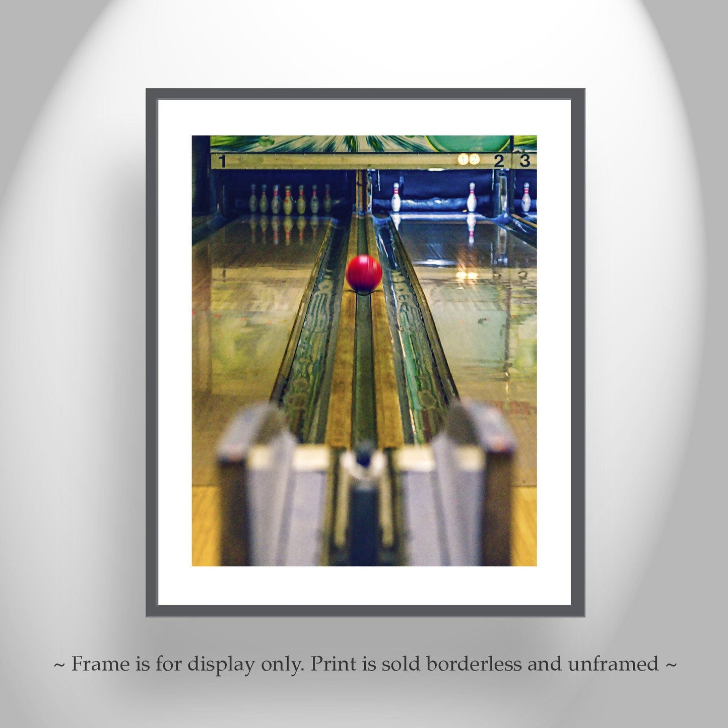 Vintage Bowling Alley Art Print | Retro Ten Pin Bowler Wall Decor