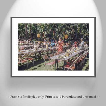 Vintage Hawaiian Luau Photography Prints Set of 2 | Hawaii Wall Decor